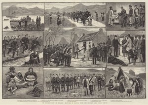 İrlanda'da Tahliye Görevinde, Galway'de Askeri ve Polis Güçleriyle Taslaklar by Aloysius O